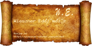 Wieszner Edömér névjegykártya